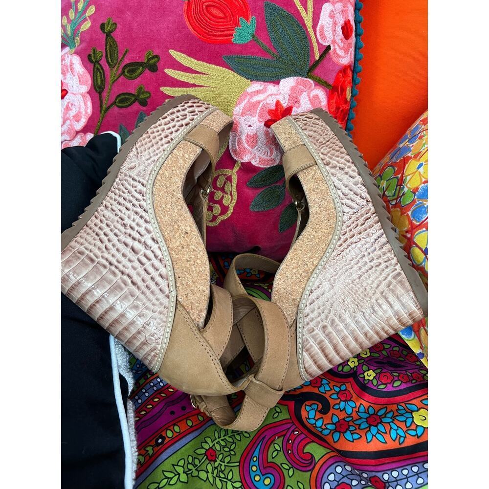Tory Burch Tan Wedge Sandals - Picture 9 of 14